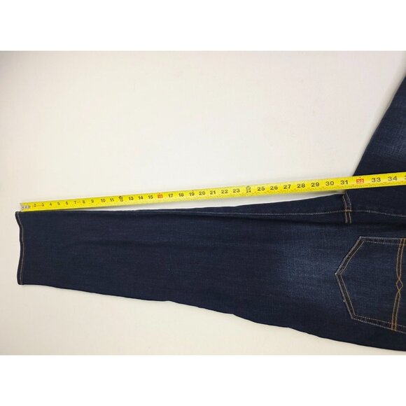 Lucky Brand Size 36X30 Mens 121 Slim Straight Blue Denim 5 Pocket Logo Tag Jeans - Picture 8 of 13